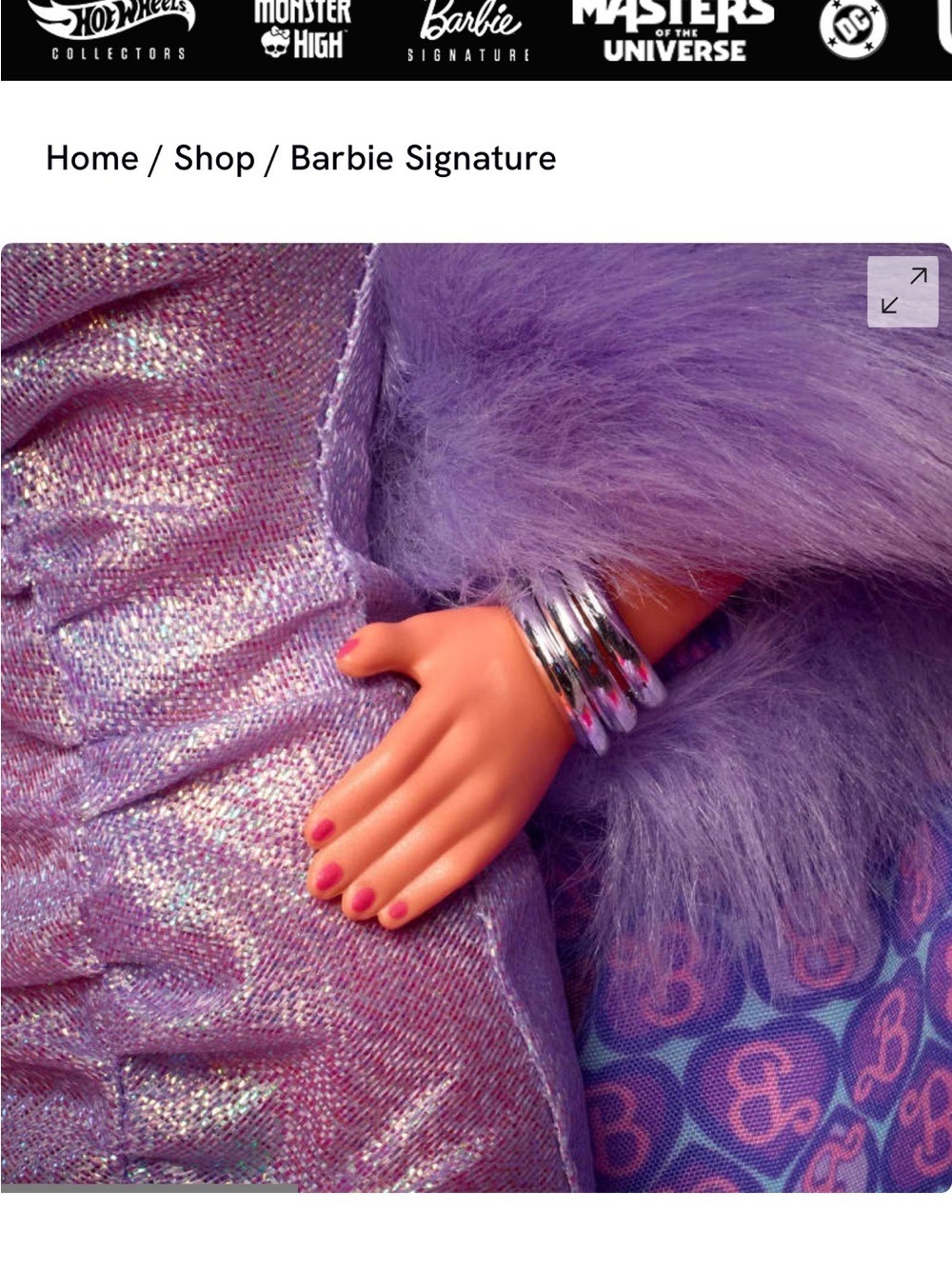 Barbie Signature Lavender Daydream with Faux-Fur Stole NRFB Gala Collection #2 - Picture 5 of 8
